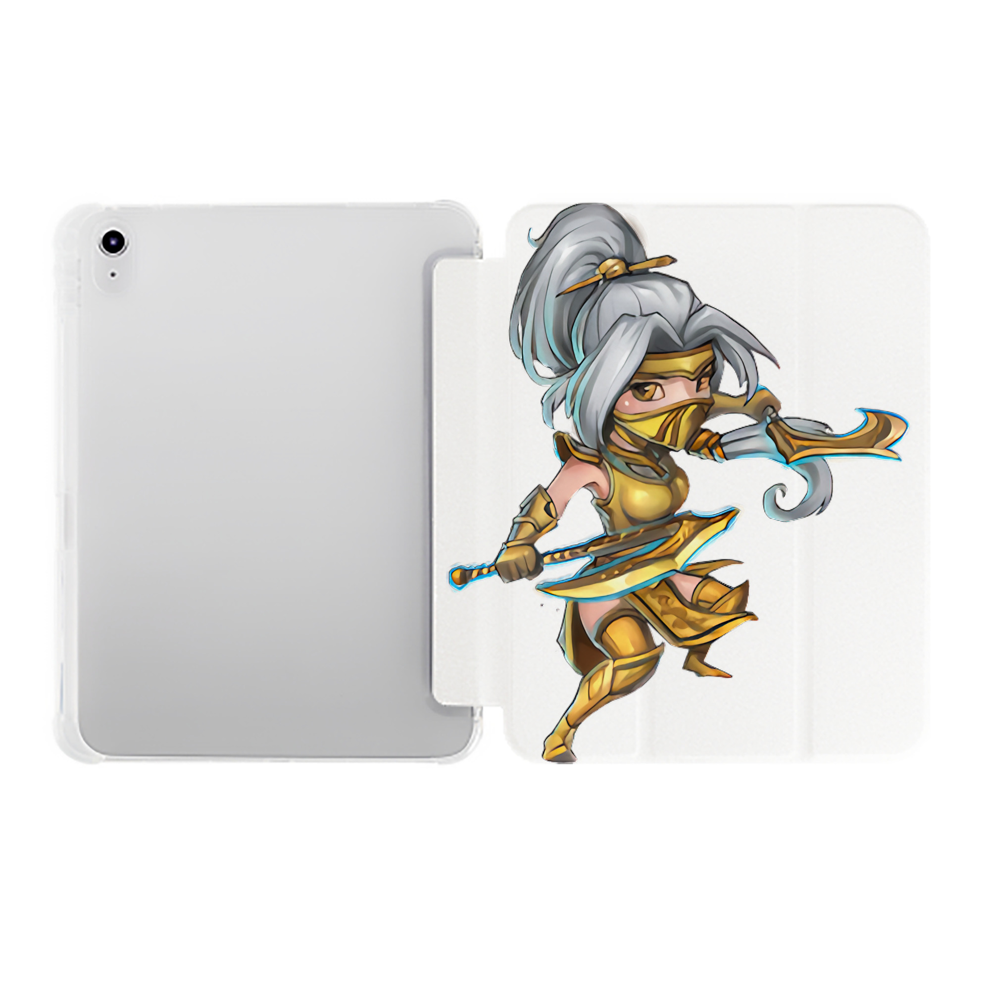 （画像用） リーグ・オブ・レジェンド League of Legends LOL IPad ケース ペン収納付き 三つ折りスタンド PUレザー×シリコン 対応機種9.5/10.5/10.9インチ